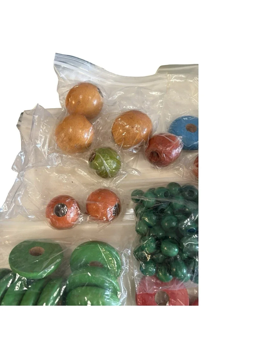 VTG 70s MACRAME JEWELRY CRAFTING WOOD BEAD ASSORTED LOT